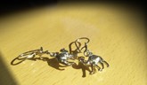 Egyptian Camel Silver Earrings